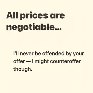 Make me an offer….